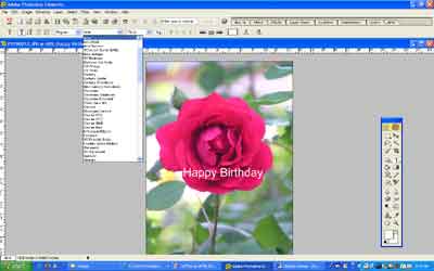 Selecting a font